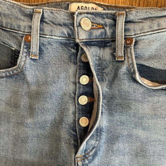 Agolde High Rise Straight Crop-Button Fly-Size 24 - Picture 4 of 9